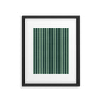 Pinstripe in Green Framed Art Print Gallery Image 6
