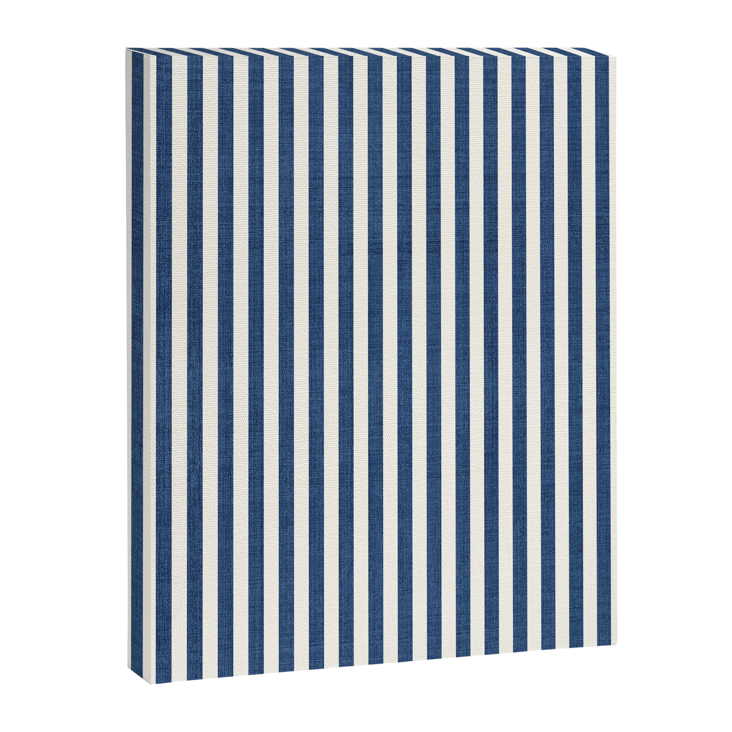 Pinstripe in Navy Blue Canvas Print Gallery Image 8