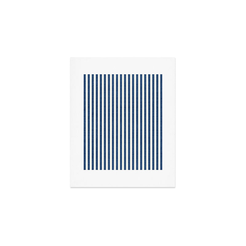 Pinstripe in Navy Blue Art Print Gallery Image 1