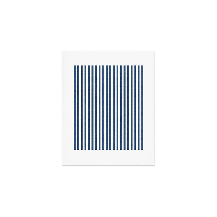 Pinstripe in Navy Blue Art Print Gallery Image 1
