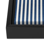 Pinstripe in Navy Blue Framed Canvas Print Gallery Image 3