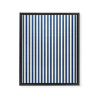Pinstripe in Navy Blue Framed Canvas Print Gallery Image 8