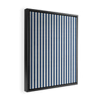 Pinstripe in Navy Blue Framed Canvas Print Gallery Image 2