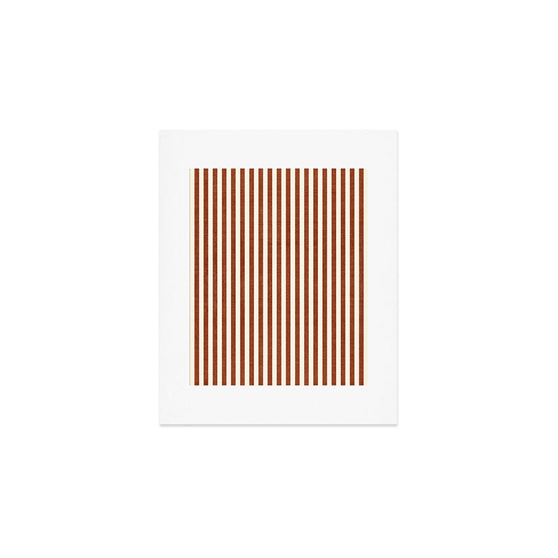 Pinstripe in Rust Art Print Gallery Image 1