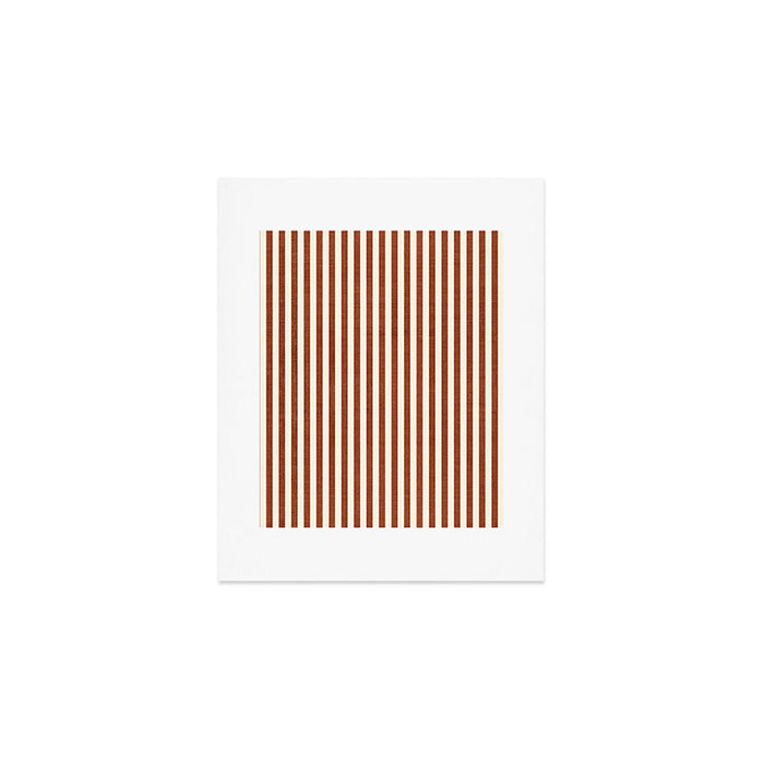 Pinstripe in Rust Art Print Gallery Image 1