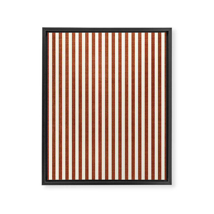 Pinstripe in Rust Framed Canvas Print Gallery Image 1