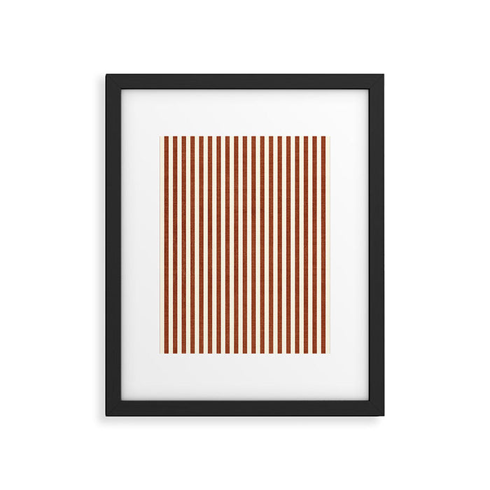 Pinstripe in Rust Framed Art Print Gallery Image 1