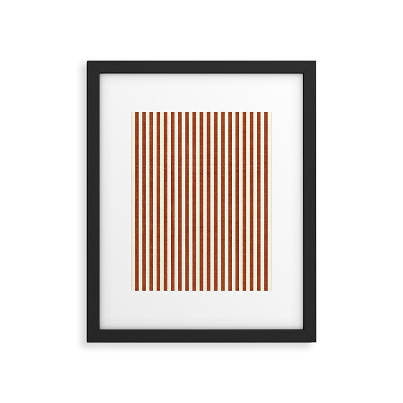 Pinstripe in Rust Framed Art Print Gallery Image 4