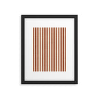 Pinstripe in Rust Framed Art Print Gallery Image 4