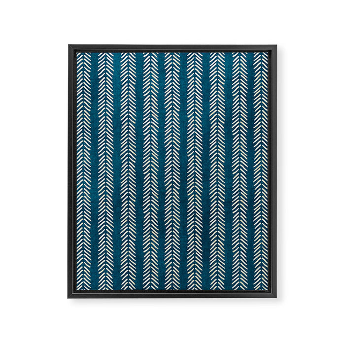 Small Teal Arrowheads Framed Canvas Print Gallery Image 1