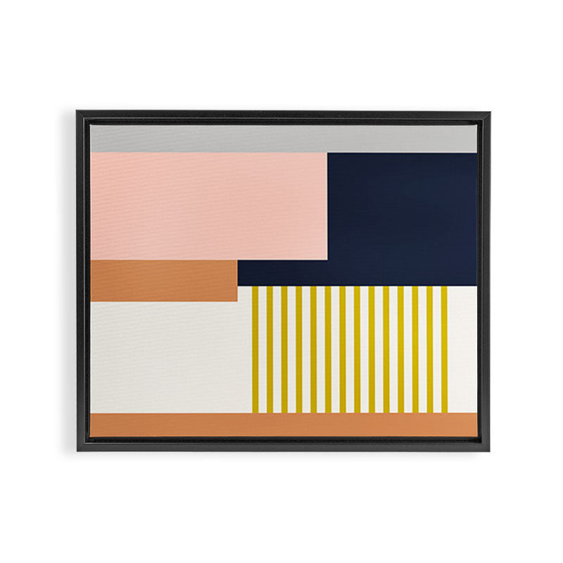 Sol Abstract Geometric Print in Multi Framed Canvas Print Gallery Image 6