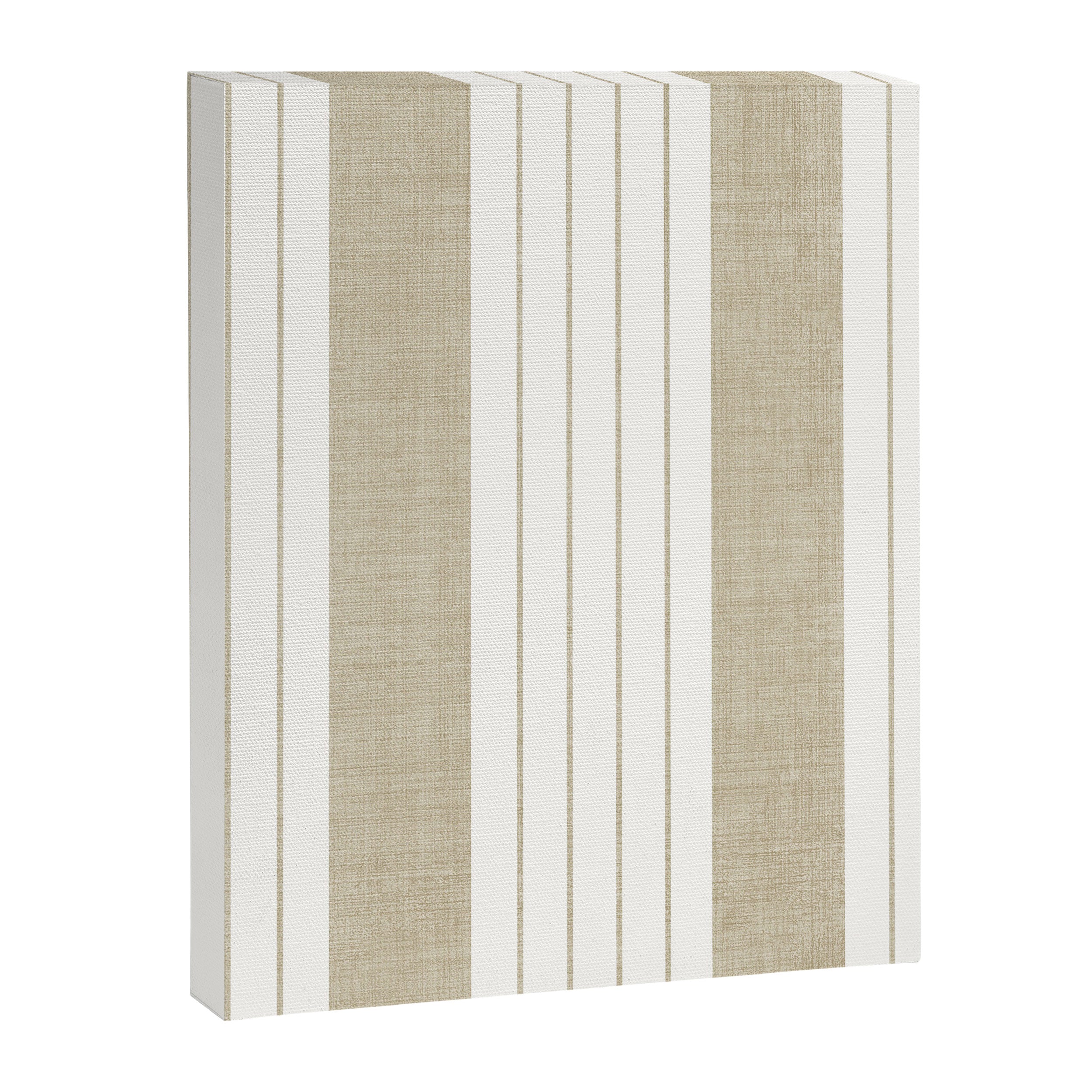 Ticking Stripe in Tan Canvas Print Gallery Image 8