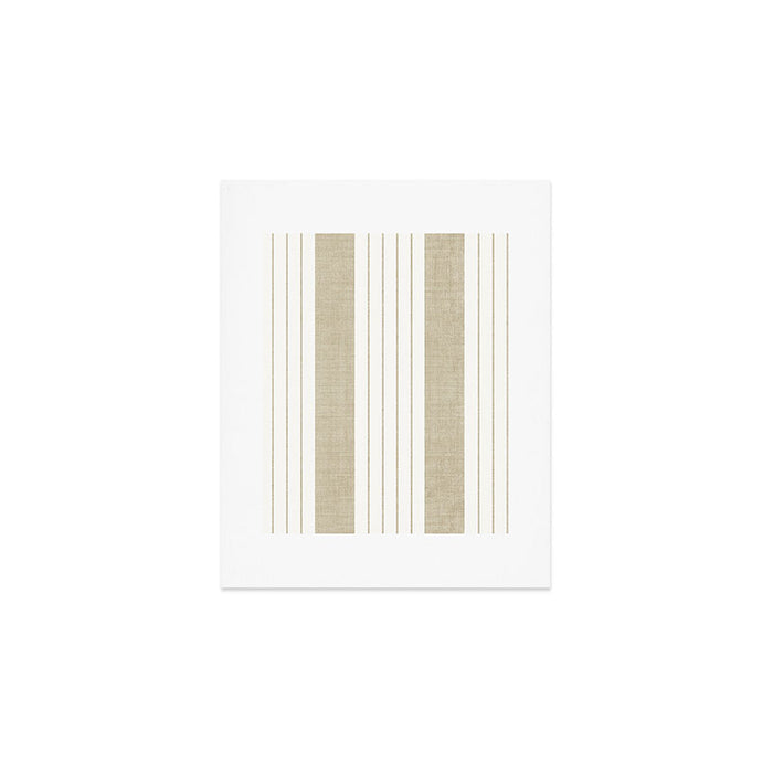 Ticking Stripe in Tan Art Print Gallery Image 1
