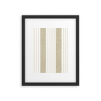 Ticking Stripe in Tan Framed Art Print Gallery Image 6