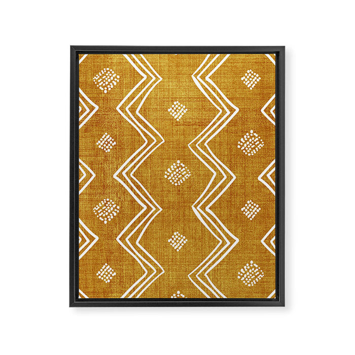 Village in Gold Framed Canvas Print Gallery Image 1