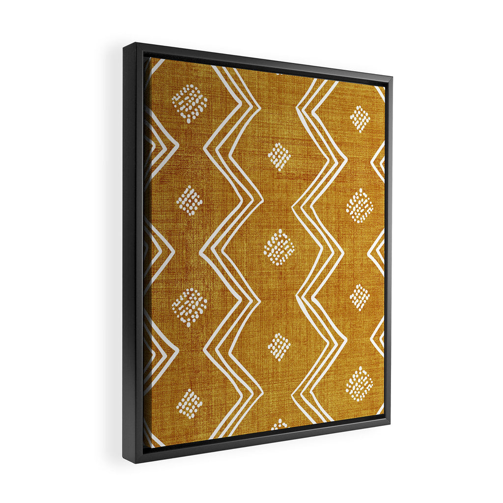 Village in Gold Framed Canvas Print Gallery Image 2