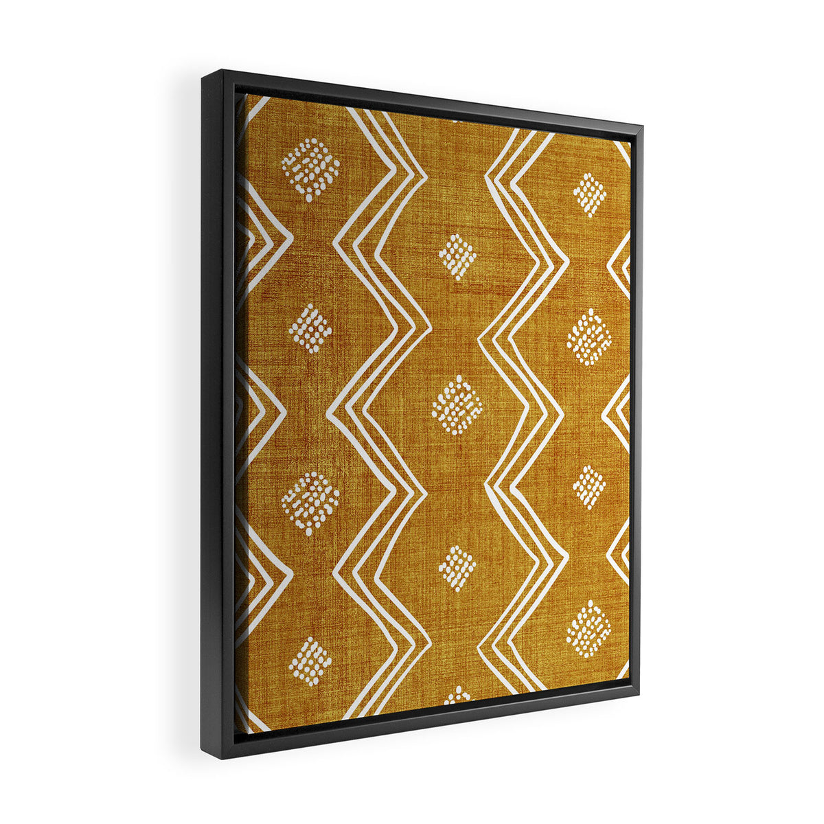 Village in Gold Framed Canvas Print Gallery Image 2