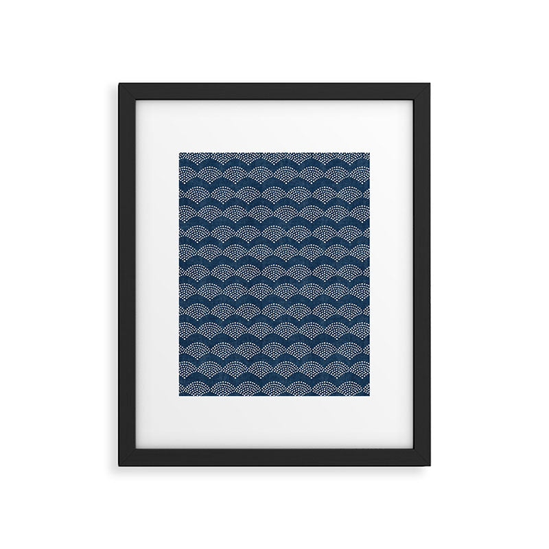 Wabi Sabi Arches in Blue Framed Art Print Gallery Image 6