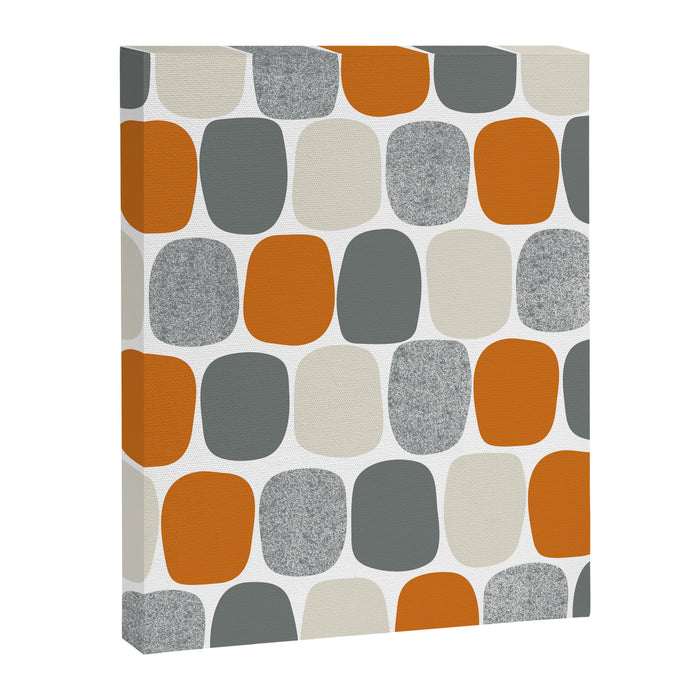 Wonky Ovals in Orange Canvas Print Gallery Image 1