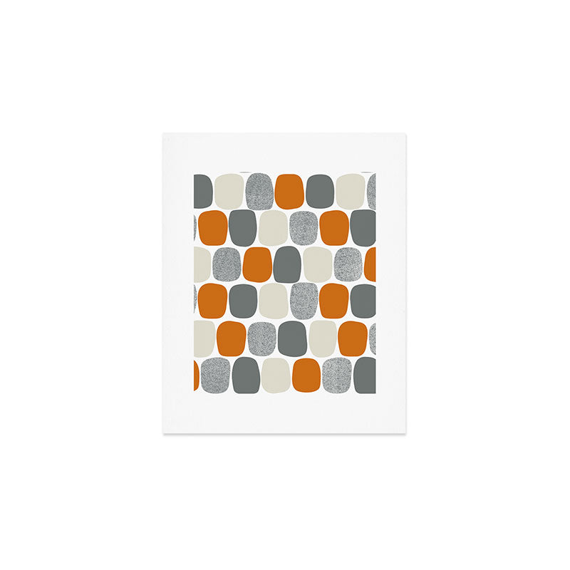 Wonky Ovals in Orange Art Print Gallery Image 1