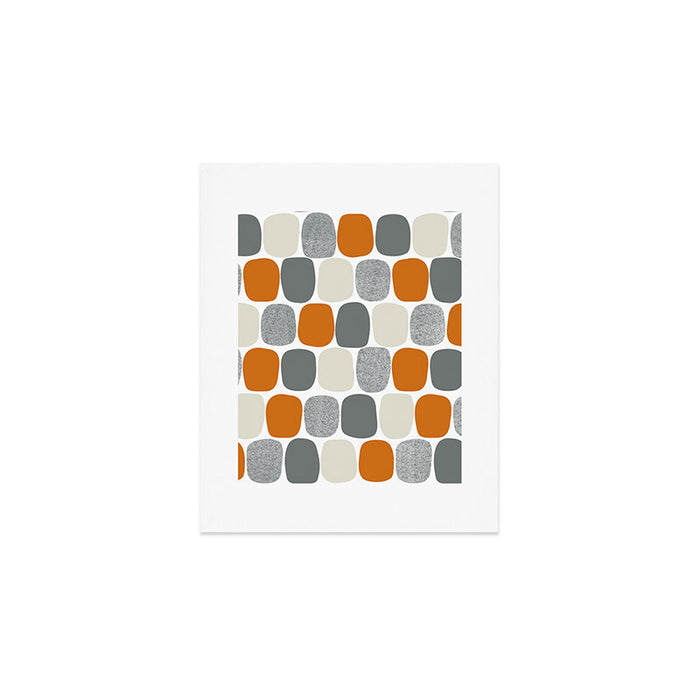 Wonky Ovals in Orange Art Print Gallery Image 1