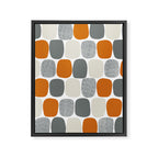 Wonky Ovals in Orange Framed Canvas Print Gallery Image 8