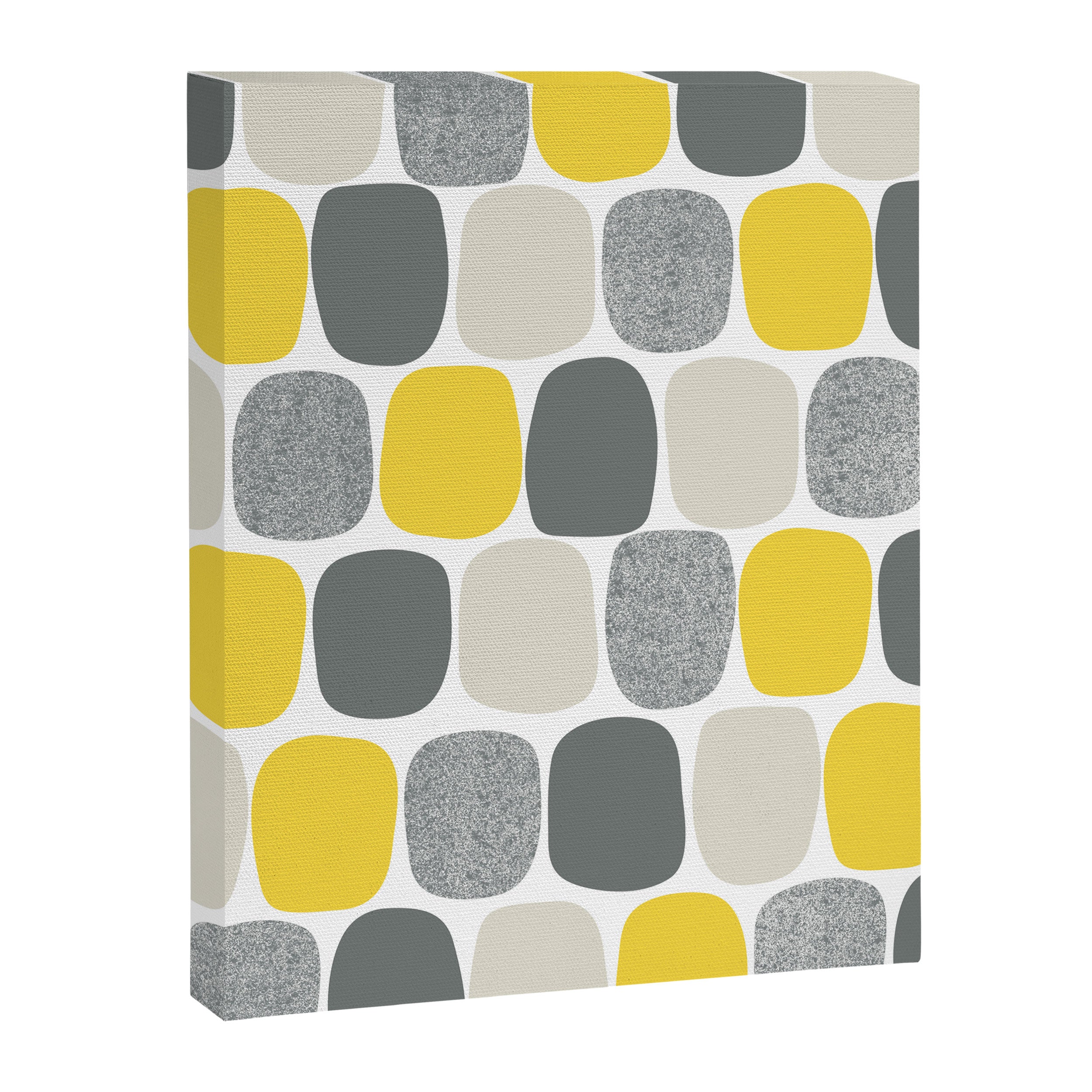 Wonky Ovals in Yellow Canvas Print Gallery Image 8