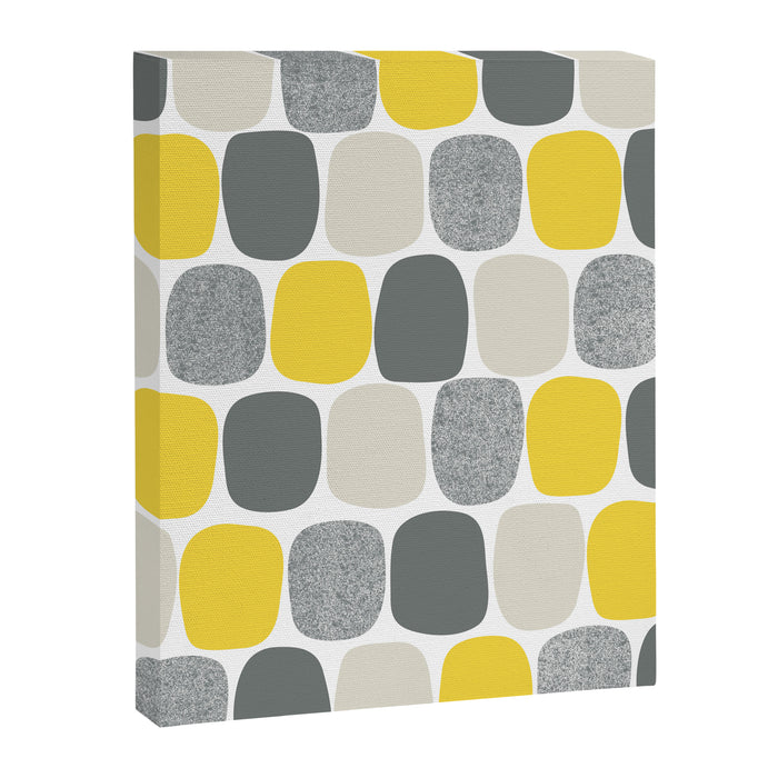 Wonky Ovals in Yellow Canvas Print Gallery Image 1