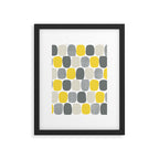 Wonky Ovals in Yellow Framed Art Print Gallery Image 6