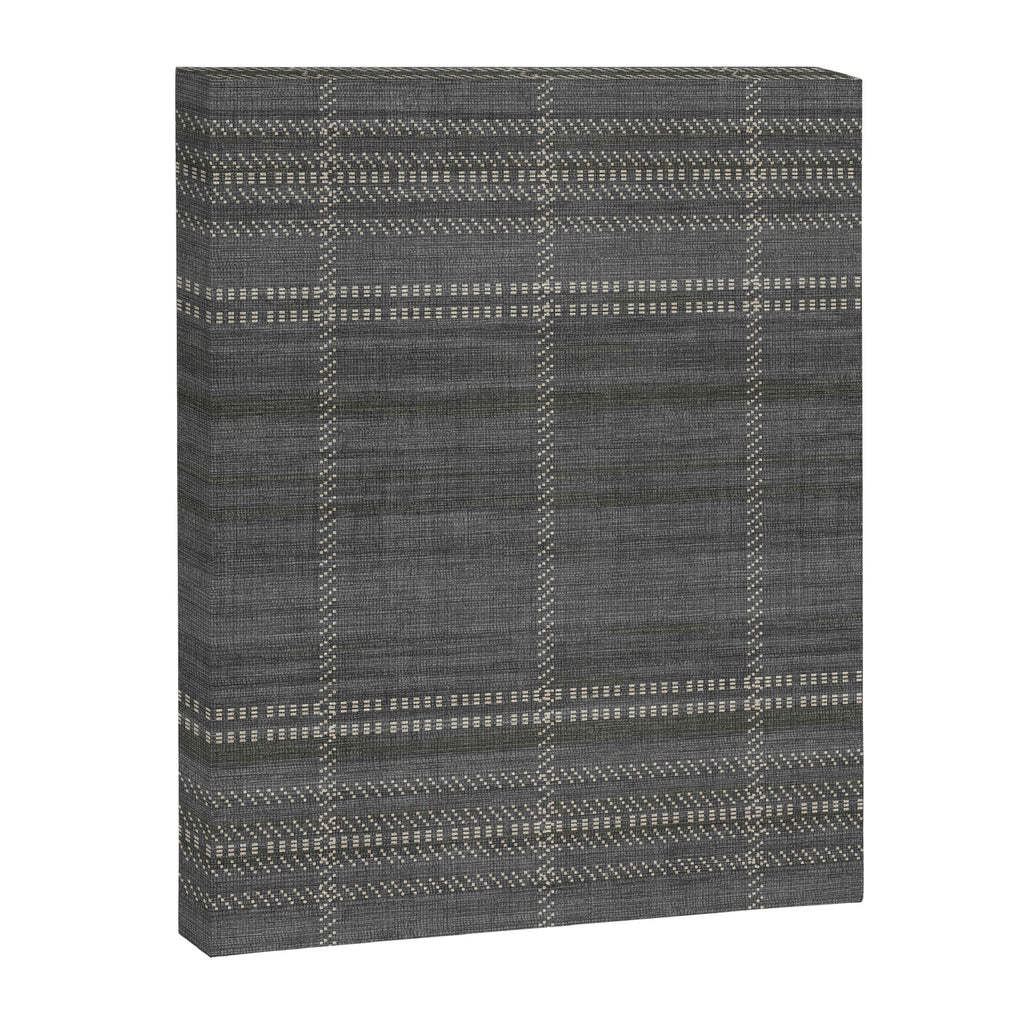 Woven Stripe in Charcoal Canvas Print Gallery Image 8