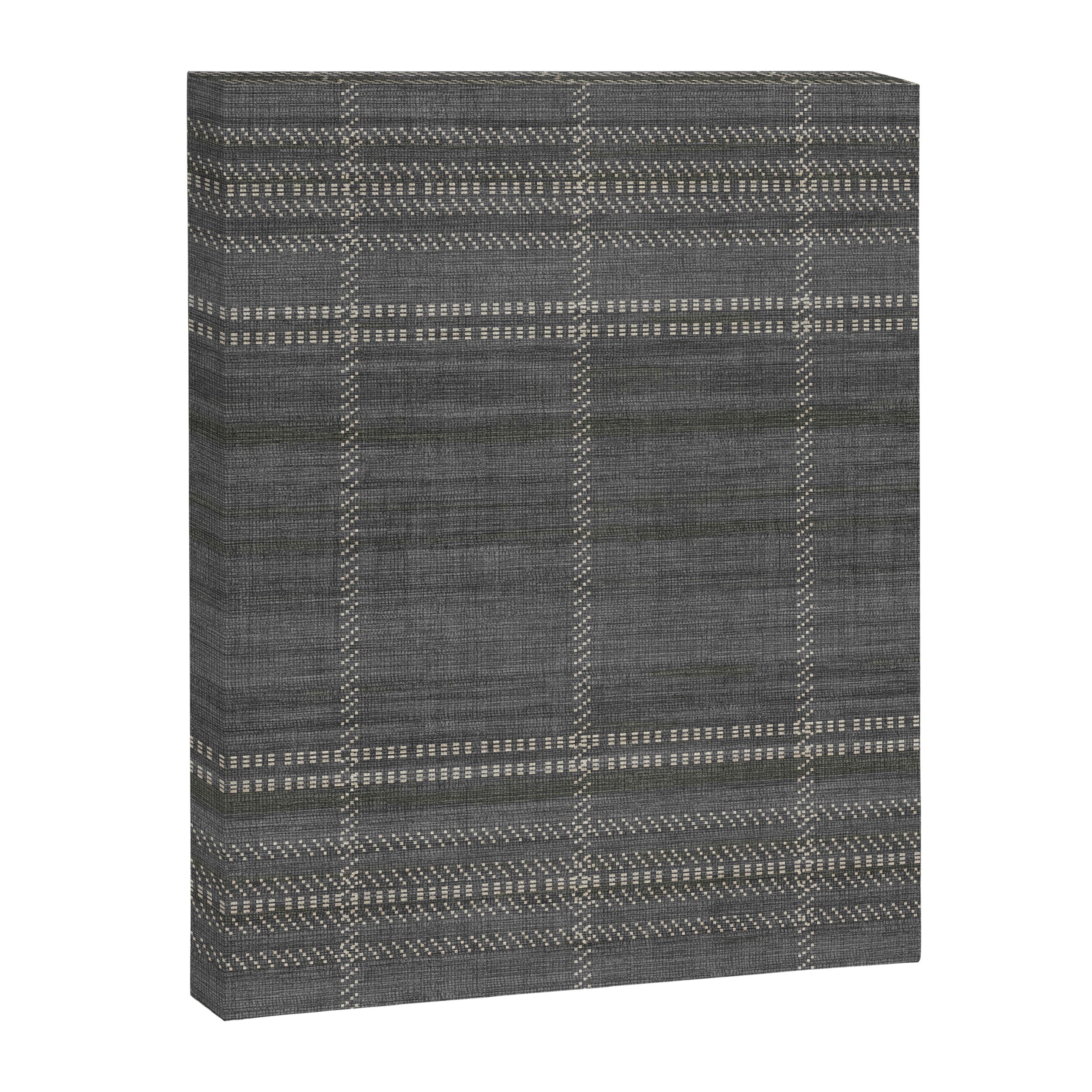Woven Stripe in Charcoal Canvas Print Gallery Image 8