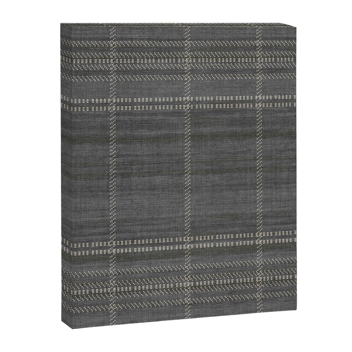 Woven Stripe in Charcoal Canvas Print Gallery Image 1