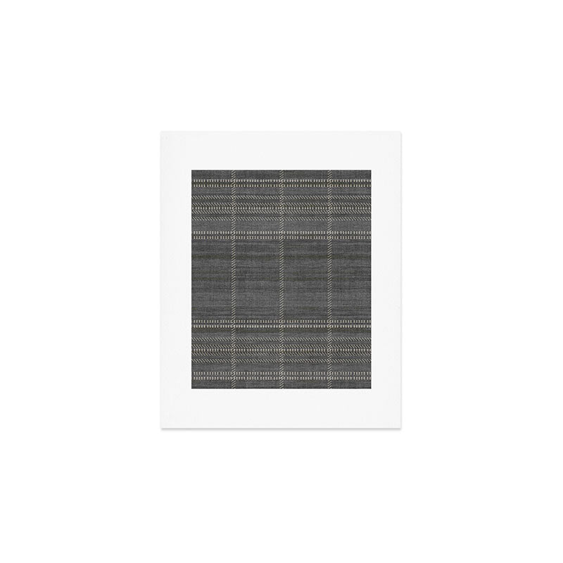 Woven Stripe in Charcoal Art Print Gallery Image 1