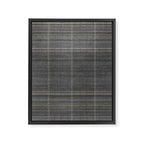 Woven Stripe in Charcoal Framed Canvas Print Gallery Image 8