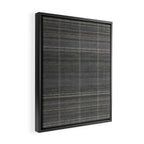 Woven Stripe in Charcoal Framed Canvas Print Gallery Image 2