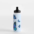 Butterfly Blues | Blue Morpho Butterflies Collage Water Bottle Gallery Image 2