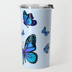 Butterfly Blues | Blue Morpho Butterflies Collage Travel Mug Gallery Image 2