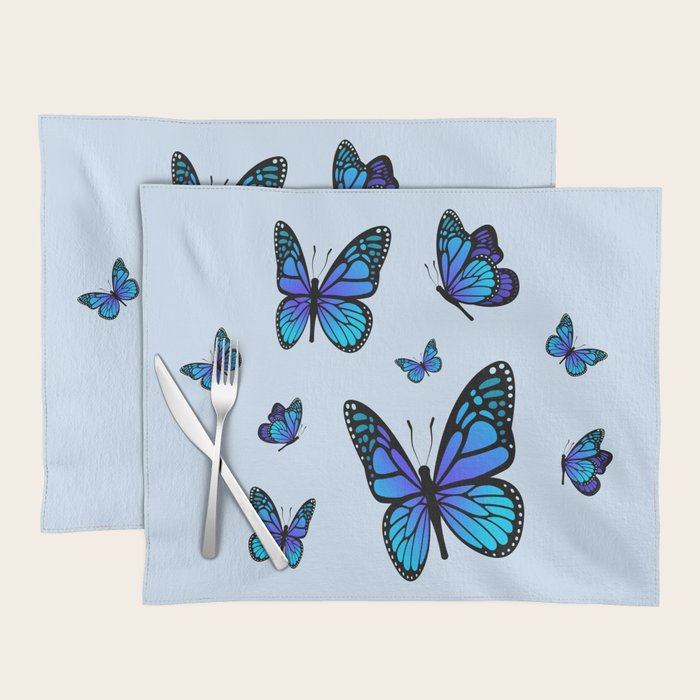 Butterfly Blues | Blue Morpho Butterflies Collage Placemat Gallery Image 1