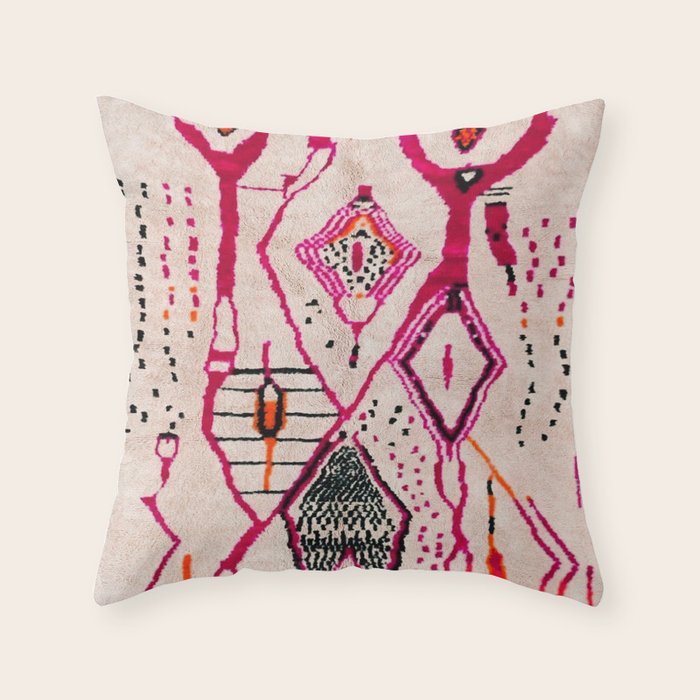 Heritage Oriental Moroccan Carpet Design Throw Pillow