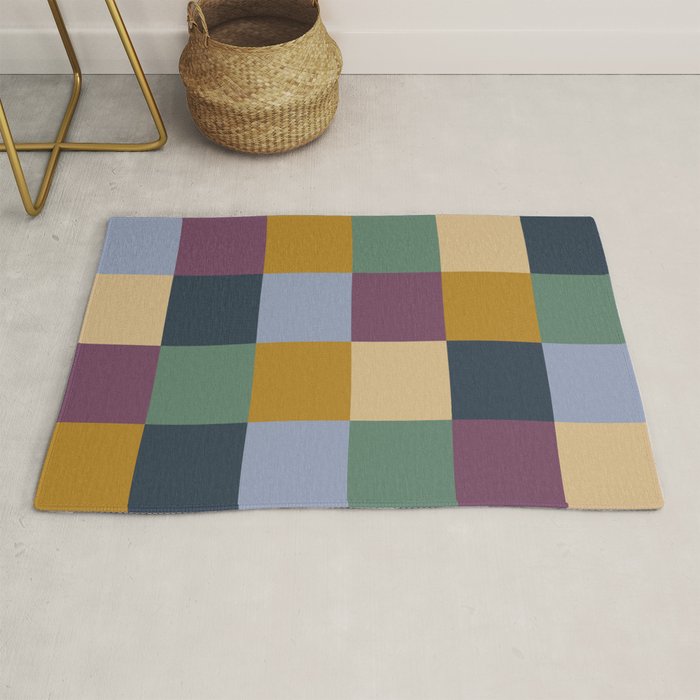 Bold Retro Checks Pattern - Large XIV Rug Gallery Image 1