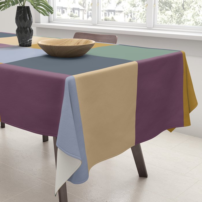 Bold Retro Checks Pattern - Large XIV Tablecloth Gallery Image 3