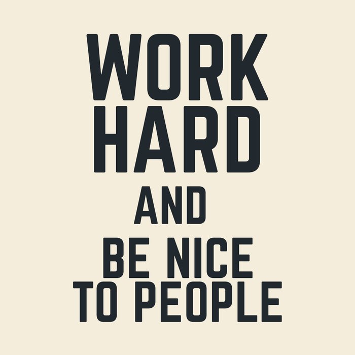 Work hard and be nice to people, vintage sign, inspirational quote, motivational, funny Coffee Mug Gallery Image 2
