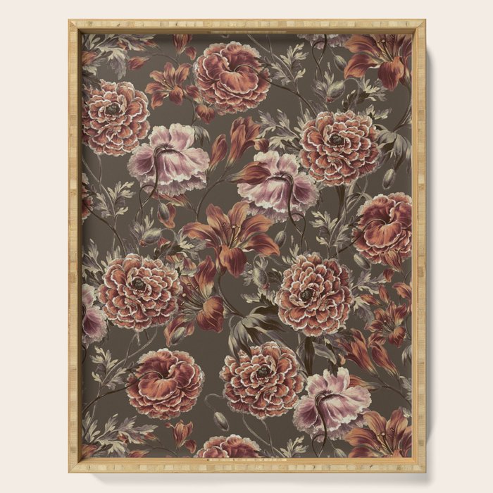 ORANGE LILY AND POPPY Serving Tray Gallery Image 1
