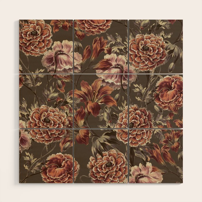 ORANGE LILY AND POPPY Wood Wall Art Gallery Image 1