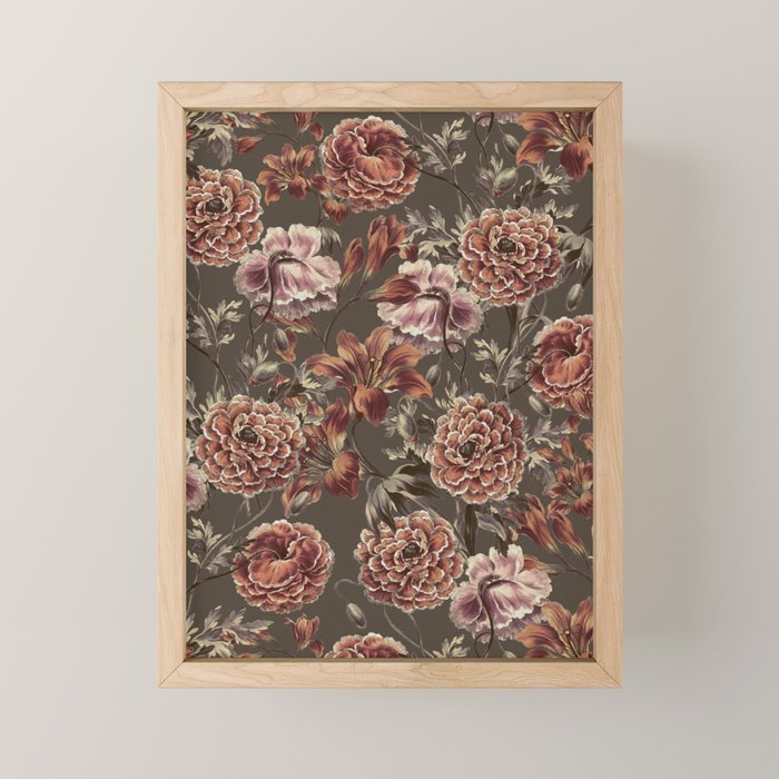ORANGE LILY AND POPPY Mini Art Print Gallery Image 1