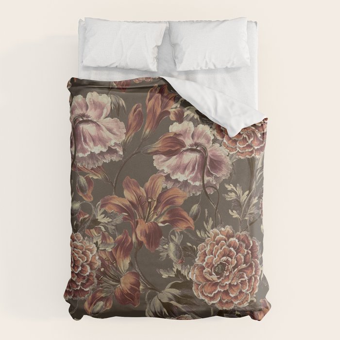 ORANGE LILY AND POPPY Duvet Cover Gallery Image 1