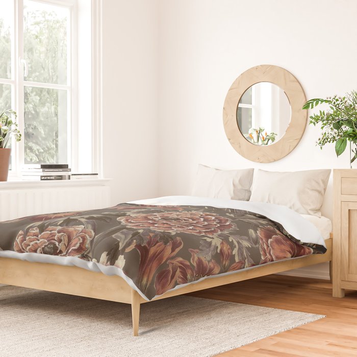 ORANGE LILY AND POPPY Duvet Cover Gallery Image 2