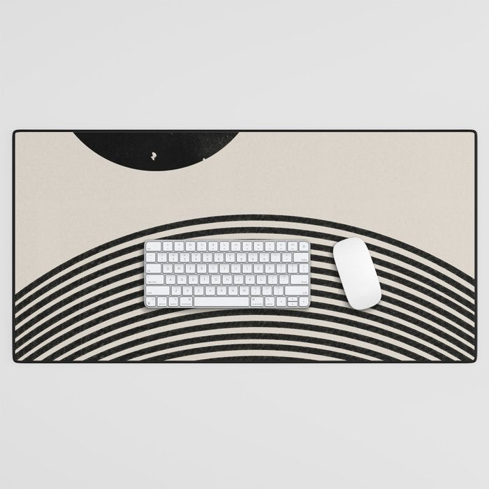 Woodblock Art, Mid Century illustration Desk Mat Gallery Image 1