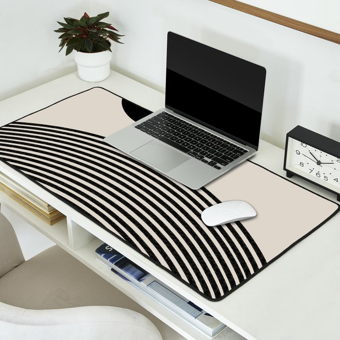 Woodblock Art, Mid Century illustration Desk Mat Gallery Image 2