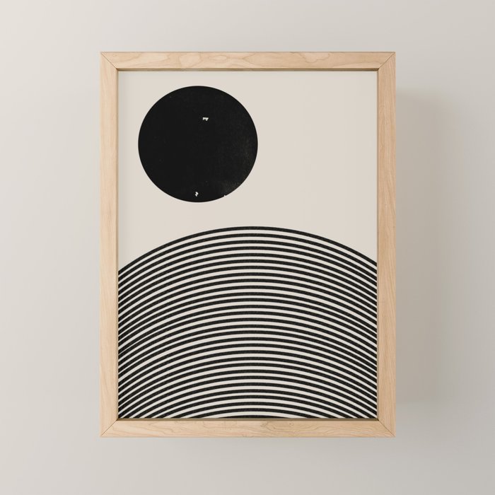 Woodblock Art, Mid Century illustration Mini Art Print Gallery Image 1